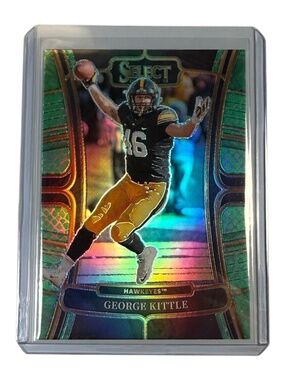 George Kittle 2023 Panini Select Draft Picks Snakeskin Prizm SSP Card #73 Iowa